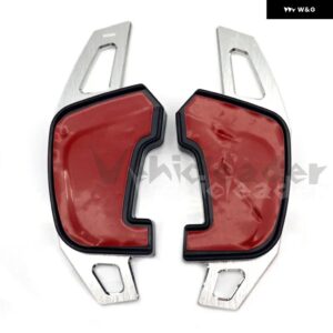 車 ステアリングホイール パドル シフト 延長 シフター ステッカー VOLKSWAGE VW GOLF 7 GTI MK7 GTE GTD RLINE POLO SCIROCCO SAGITAR GLI - Silver