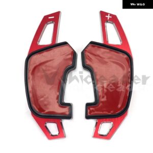 車 ステアリングホイール パドル シフト 延長 シフター ステッカー VOLKSWAGE VW GOLF 7 GTI MK7 GTE GTD RLINE POLO SCIROCCO SAGITAR GLI - Red