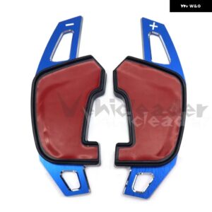 車 ステアリングホイール パドル シフト 延長 シフター ステッカー VOLKSWAGE VW GOLF 7 GTI MK7 GTE GTD RLINE POLO SCIROCCO SAGITAR GLI - Blue