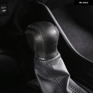 レザーカーギアノブ シフト ノブカバー ギア シフト カラー トヨタ CHR C-HR CHRアクセサリー - black