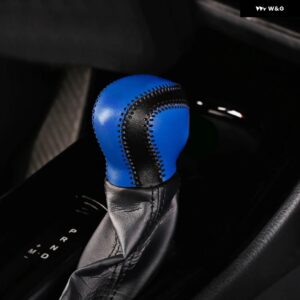 レザーカーギアノブ シフト ノブカバー ギア シフト カラー トヨタ CHR C-HR CHRアクセサリー - blue