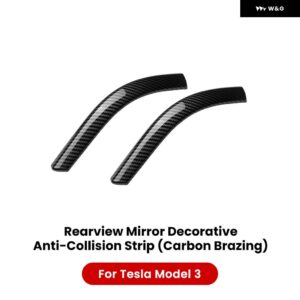 車用バックミラー プロテクター テスラ モデル3 Y ハイランド ジュニパー 2021-2025 ミラー プロテクター 車両 防止ストリップ - M3 Carbon Brazing