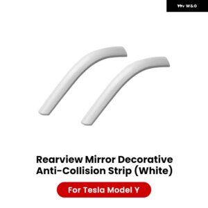 車用バックミラー プロテクター テスラ モデル3 Y ハイランド ジュニパー 2021-2025 ミラー プロテクター 車両 防止ストリップ - MY White