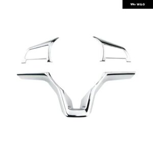 車用 ステアリングホイール パネル カバー トリム 日産 キャシュカイ J11 デュアリス 2 エクストレイル XTRAIL T32 2018-2021 カーアクセサリー - Electroplated silver