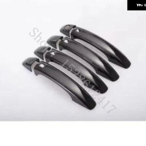 光沢 ブラッククローム車 ドアハンドル ボウルカバー ステッカー アウディ A4 Q5 2009 2010 20112015 スタイリング アクセサリー - 5