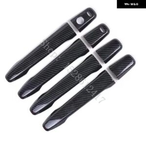 三菱 アウトランダー ランサー ASX 2008 2009~2020 ドアハンドル ボウル ドアハンドル カバー カバー トリム カーアクセサリー - Carbon fiber pattern5