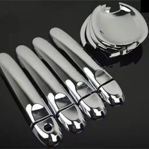 ルノー パルス 2011 - 14~ 2016 光沢ブラック ドアハンドル カバー トリム デコレーション ドアハンドル ボウル ステッカー アクセサリー - silvery4