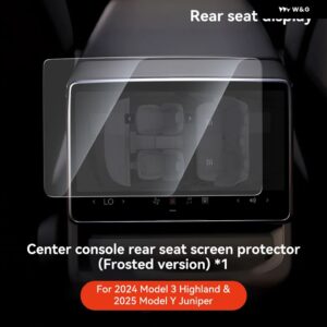 強化ガラススクリーン プロテクター TESLA MODEL 3 HIGHLAND MODEL Y JUNIPER 2025 センター コンソール HD スクリーン プロテクター - Rear Frosted