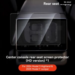 強化ガラススクリーン プロテクター TESLA MODEL 3 HIGHLAND MODEL Y JUNIPER 2025 センター コンソール HD スクリーン プロテクター - Rear HD
