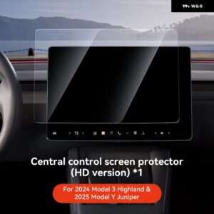 強化ガラススクリーン プロテクター TESLA MODEL 3 HIGHLAND MODEL Y JUNIPER 2025 センター コンソール HD スクリーン プロテクター - Front HD