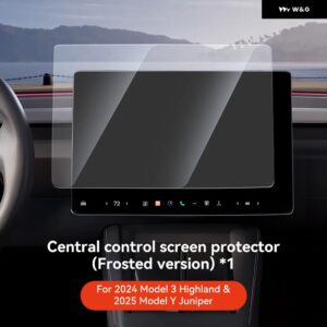 強化ガラススクリーン プロテクター TESLA MODEL 3 HIGHLAND MODEL Y JUNIPER 2025 センター コンソール HD スクリーン プロテクター - Front Frosted