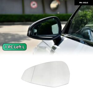 左右ドアサイドヒーター付きウィングミラー ガラスバックミラー プレート アウディ A4 S4 RS4 RS 4 B9 A5 S5 RS6 RS 5 2016-2023アクセサリー - 1PC Left
