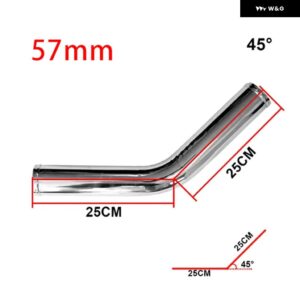 レーシングターボハイフロー アルミチューブ 汎用 2.25インチ 57MM インタークーラー コールドインテーク 0/45/90/180度 - 57mm(45 degrees)