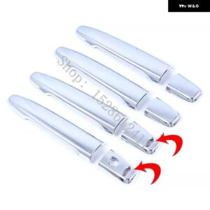 三菱 アウトランダーASX 2008-2022 光沢ブラックカーボン ドアハンドル カバー ステッカー スタイリング アクセサリーオーバーレイ - silvery2