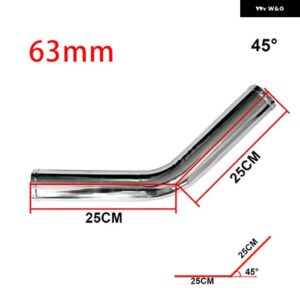 レーシングターボハイフロー アルミチューブ インタークーラーコールドインテーク パイプ 汎用 2.5インチ 63MM 0/45/90/180度 - 63mm(45 degrees)