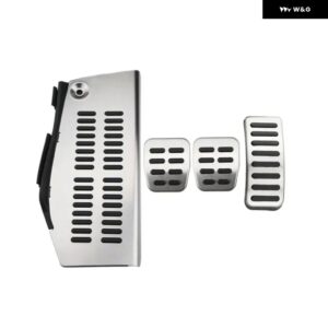 車用ペダル ステンレス デッドペダル パッド フットレスト フォルクスワーゲン ポロ VW ゴルフ 4 ボーラ ビートル RSI GTI R32 アウディ A3 8L シート - MT With Res