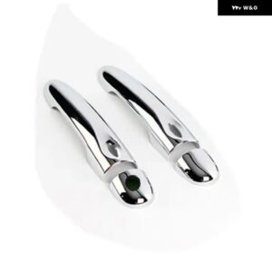 ルノー ZOE Z.E 2012 - 17 クローム カーハンドルカバー トリム スタイリング アクセサリー ステッカー - 2Dr 1 key 2 buttons