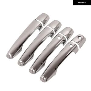 三菱 L200 トライトン ピックアップ 2006 - 14 クローム カー ドアハンドル カバー スタイリング アクセサリー - 1 keyhole 2 buttons