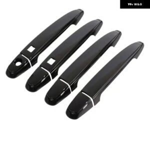 光沢 ブラックカーボンクローム車 ドアハンドル カバー トリム セットレクサスGS S190 20062011 GS350 GS430 GS450H GS460 - black 2 buttons