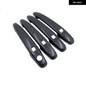 光沢 ブラックカーボンクローム車 ドアハンドル カバー トリム セットレクサスGS S190 20062011 GS350 GS430 GS450H GS460 - carbon 4 buttons
