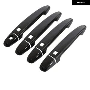 光沢 ブラックカーボンクローム車 ドアハンドル カバー トリム セットレクサスGS S190 20062011 GS350 GS430 GS450H GS460 - black 4 buttons