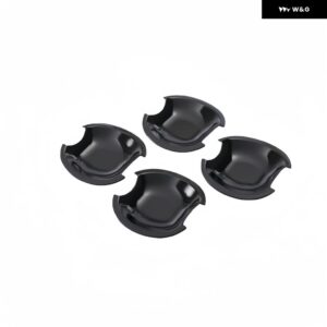 光沢 ブラックカーボン車 ドアハンドル カバー トリム ステッカー スタイリング アクセサリー スズキ グランドビターラ2005 -2012 - black bowl