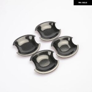 光沢 ブラックカーボン車 ドアハンドル カバー トリム ステッカー スタイリング アクセサリー スズキ スイフト2005-2017 - carbon bowl