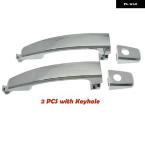 外側 外装 ドアハンドル クローム キーホール付き フロント リア 左 右 シボレー アベオ キャプティバ 96468266 96468306 96468280 96468254 - Front Pair 2 keyhole