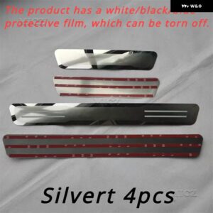 ルノー キャプチャー KAPTUR 2013-2021 ステンレス カーウェルカムペダル スレッショルドガードプレート カー スタイリング - Silver 4pcs