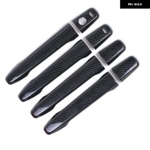 三菱 アウトランダー ランサー ASX 2008-2020 ABSクロームカーボンカー ドアハンドル ボウルカバー ステッカー スタイリング アクセサリー - handle 2 buttons