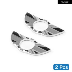 車ドアロックピンウィング ステッカー ミニクーパー クラブマン R55 R56 R57 R60 カントリーマン インテリア エンブレムバッジアクセサリー 2個 - For R60 Gray UJ