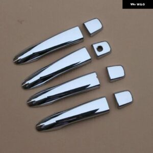 光沢 ブラッククローム車 ドアハンドル カバー スタイリング アクセサリー 日産 ローグ2014 - 19 - silver no button