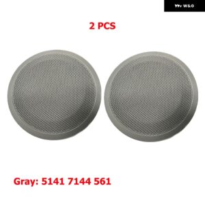 車内左右 フロントリア ドア パネル スピーカー トリム スピーカー カバー BMW 3シリーズE90 E91 X1 E84 318 320 325I - 2pcs Gray