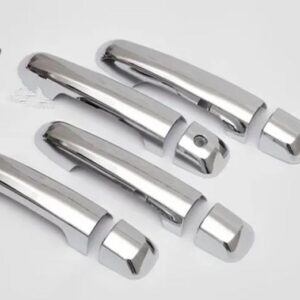 光沢 ブラック車 ドアハンドル カバー スタイリング アクセサリー トヨタ ランドクルーザー プラド 150 J150 LC150 LC200 2010 - 2020 - silver no sensor