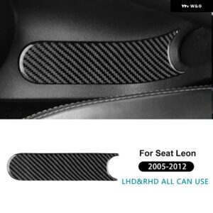 リアルソフトカーボン ステッカー シートレオン MK1 2005 - 12 車用ハンドブレーキ パネル トリム アクセサリー - Black Carbon