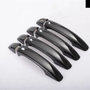 光沢 ブラッククローム車 ドアハンドル カバー ステッカー アウディ Q3 2012 - 18 スタイリング 自動車アクセサリー - Black handle