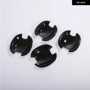 光沢 ブラッククローム車 ドアハンドル カバー ステッカー VW TIGUAN 2007-2016 スタイリング アクセサリー - black bowl