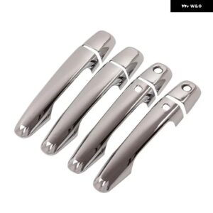 三菱 パジェロ スポーツ 2011 - 18 クロームカー ドアハンドル カバー スタイリング アクセサリー - 2 keyholes 2 buttons