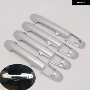 車用カーボン ブラック サイド ドアハンドル 装飾 カバー トリム ホンダ アコード セダン 2003 - 07 スタイリング アクセサリー - Silver