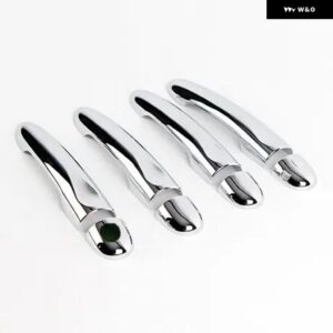 ルノー クリオ 4 クリオ MK4 IV 2012 - 2017 クローム ドアハンドル カバー トリム 2013 - 16 カーアクセサリー ステッカー スタイリング - 4Dr 1 key no button