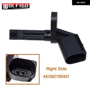 左右ホイールスピードABSセンサー アウディ Q5 A4 A5 S4 S5 A6 A7 A8 QUATTRO R8 VW PHAETON 4E0927803 4E0 927 803 4E0927804 - Right Side