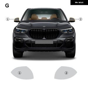 車体 ステッカー BMW X5 M SPORT 2019-2023 TPU フィルム 自己修復 クリアバックミラー ヘッドライト - rearview mirror film
