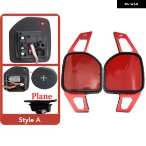 車用 ステアリングホイール シフト パドルエクステンション アウディ A3 8P 8V A4 B8 A5 A6 C7 A7 A8 Q3 Q5 Q7 S3 S5 S6 S7 SQ5 TT DSG シフト ステッカー - Red Plane A