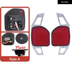 車用 ステアリングホイール シフト パドルエクステンション アウディ A3 8P 8V A4 B8 A5 A6 C7 A7 A8 Q3 Q5 Q7 S3 S5 S6 S7 SQ5 TT DSG シフト ステッカー - Silver Plane A