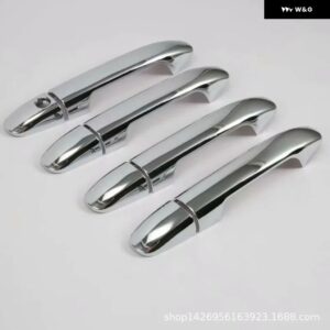 光沢 ブラック車 ドアハンドル カバー メルセデスベンツ ヴィトW447メトリスヴァレンテV クラス 2014-2020 スタイリング ステッカー アクセサリー - Silver