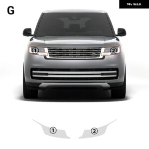 レンジローバー エクステンデッドホイールベース 2023 カーペイントプロテクションフィルム TPU プレカット クリア ヘッドライト リアビューミラー - Headlight