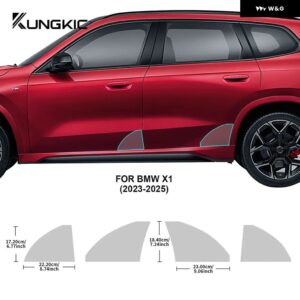 車ドアドアシル用三角 フィルム BMW X1 U11 F48 2023 2024 2025 TPU クリア 再 ステッカー ペイント - Front Rear Door 4pcs