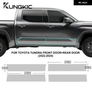 車ドアドアシルトライアングル フィルム トヨタ タンドラ 2022 2023 2024 TPUクリア ステッカー ペイント - Door Extended