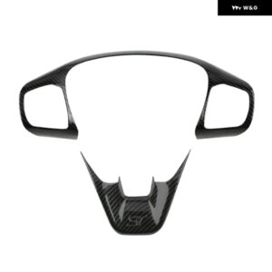 車 ステアリングホイール トリム コントロール ボタン フレーム カバー フォード フィエスタMK8 2017-2021 フォード フォーカス 2019-2022アクセサリー - carbon fiber
