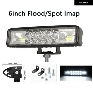 車用 6/15/20インチ LED ライトハウス LED 作業灯 バー フラッド/スポット ミックスビーム オフロード 機器アクセサリー 4X4 12V 24V ATV SUV ATV - 6inch type A 1pcs